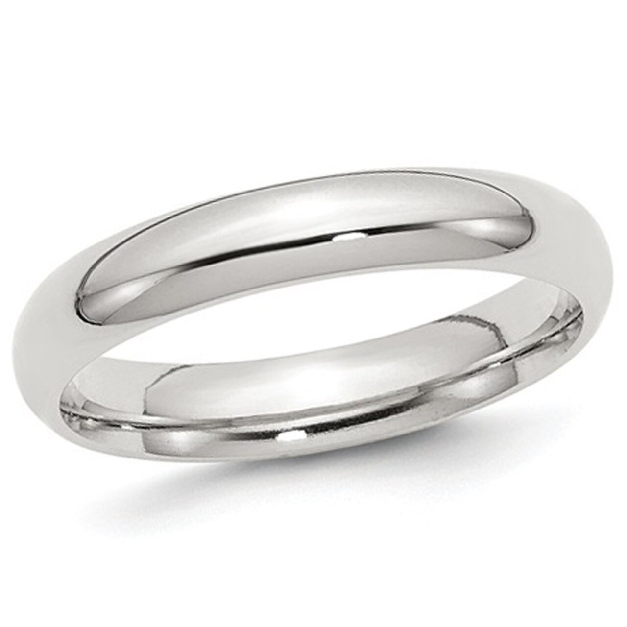 Gem And Harmony Ladies Comfort Fit 4mm Wedding Band Ring in Sterling Silver